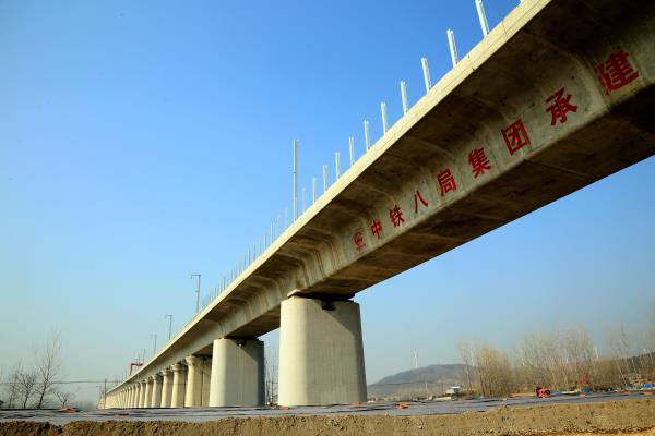 建設中的商合杭高鐵壽縣綜合客運樞紐工程