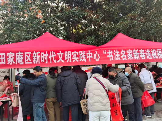 田區(qū)委宣傳部攜手淮南市女書(shū)法家協(xié)會(huì)  開(kāi)展“書(shū)法名家新春送祝?！被顒?dòng)